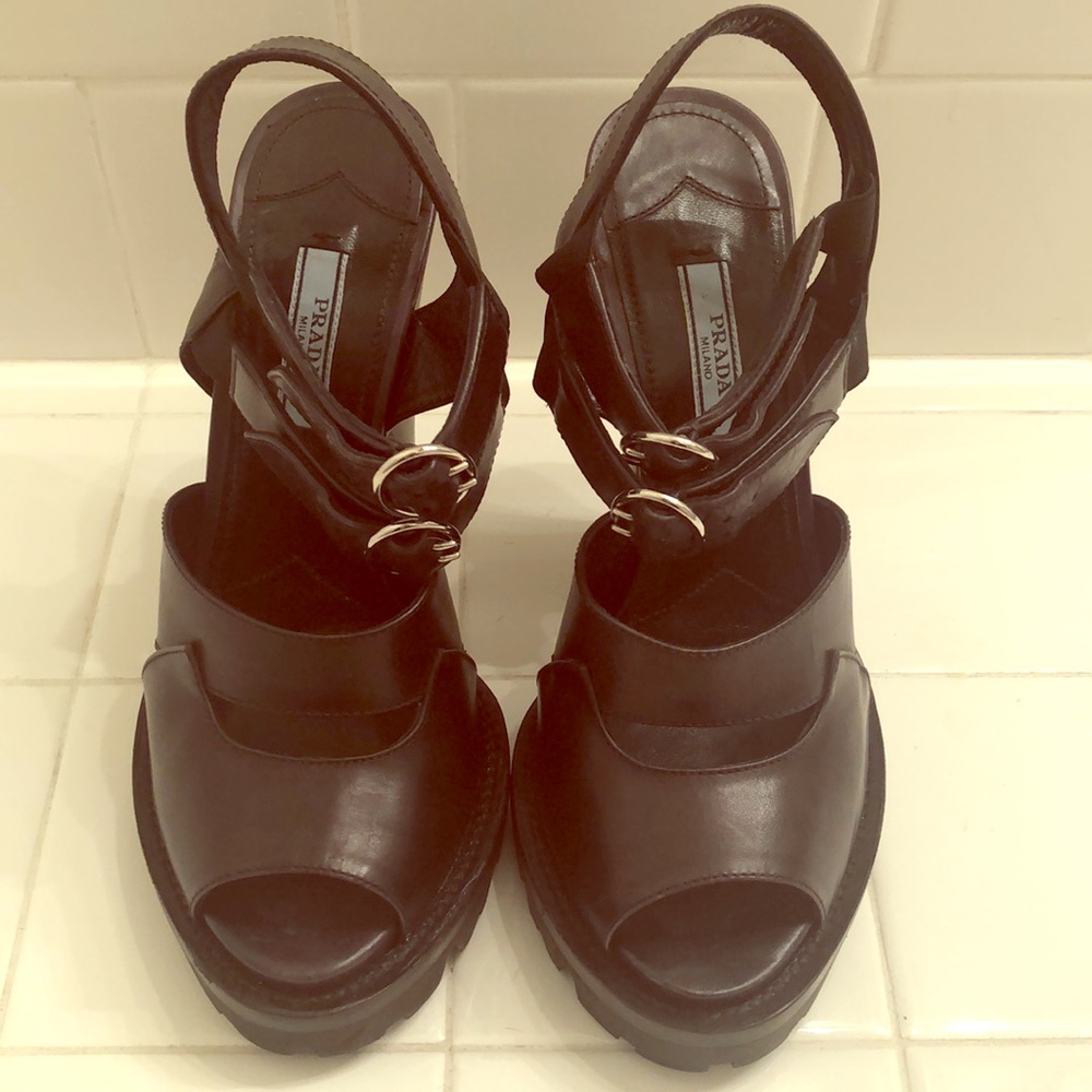 Amazing Prada lug sole platforms!!